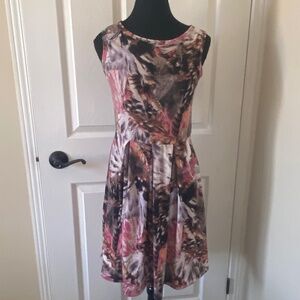 Pretty Young Thing knee-length pink, white, black and grey dress